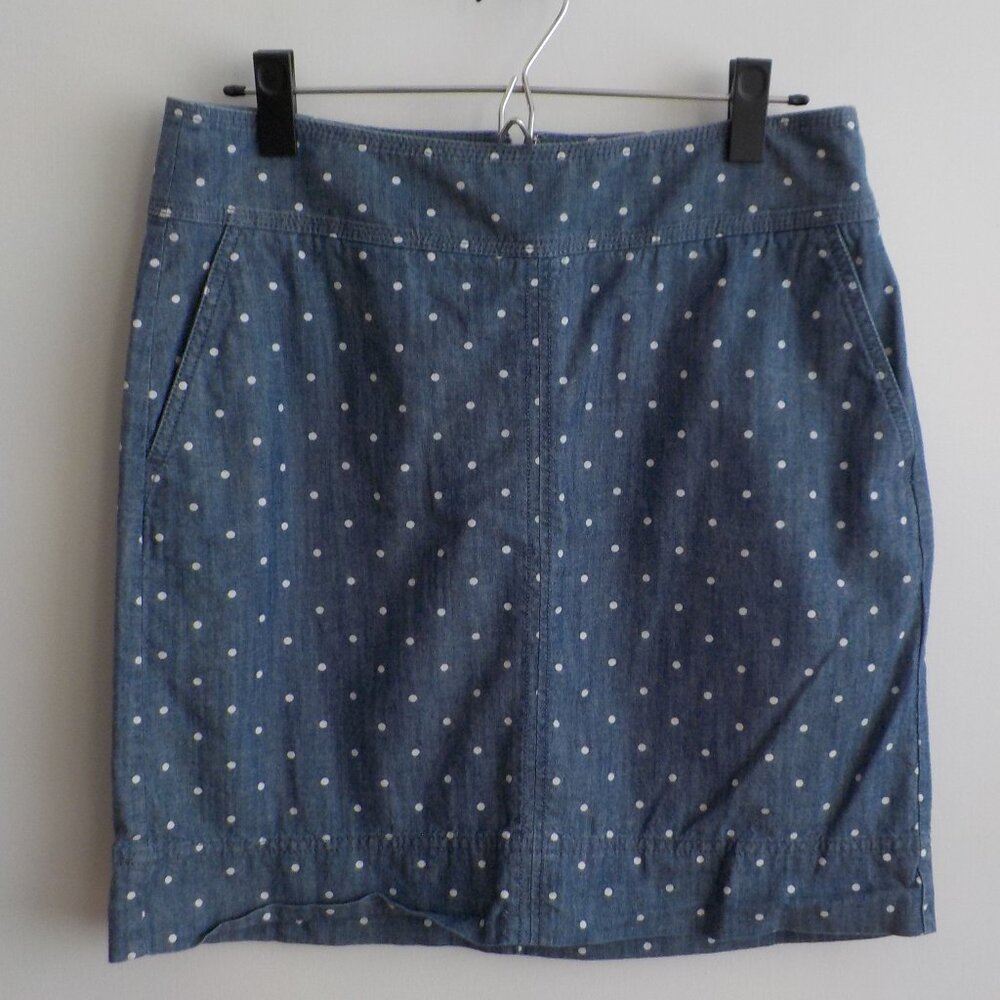 Talbots Skirt - Light Blue Size 8P - Cotton - Vintage - Casual - (418)